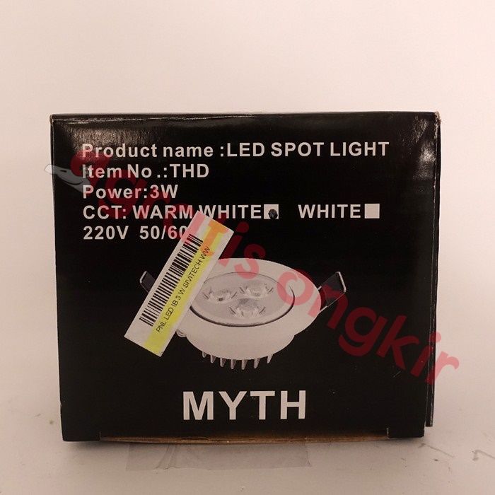 Lampu Panel Led In Bow Bulat Hattasu 3 Watt Kuning