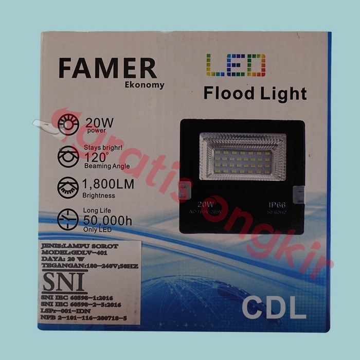 Lampu Led Flood Light Famer Eco 20 Watt CDL