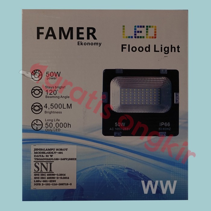 Lampu Led Flood Light Famer Eco 50 Watt WW