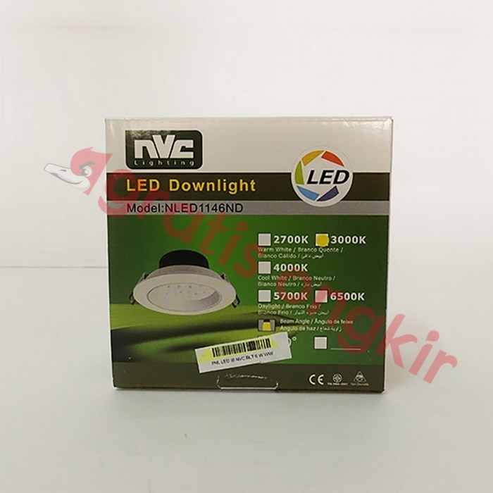 Lampu Panel Led In Bow NVC Bulat 6 Watt WW/ Kuning