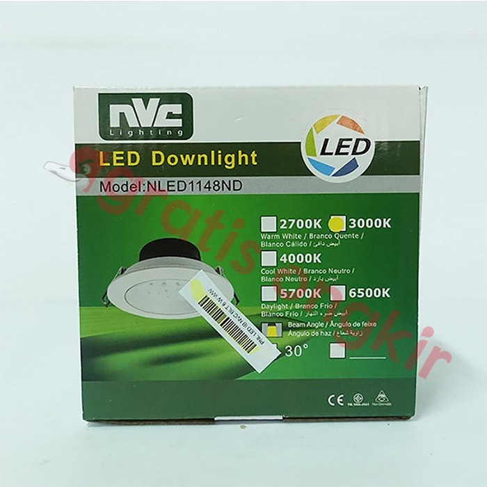 Lampu Panel Led In Bow NVC Bulat 8 Watt WW/ Kuning