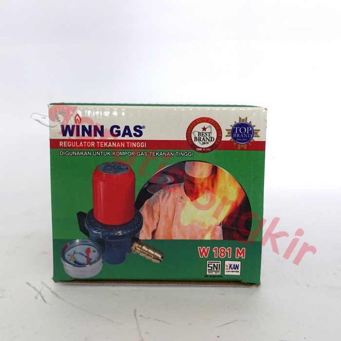 Regulator Gas High Pressure + Meter Win Gas 181