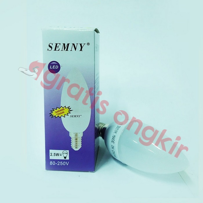 Lampu Led Candle Semny E14 Kuning/ Warm White