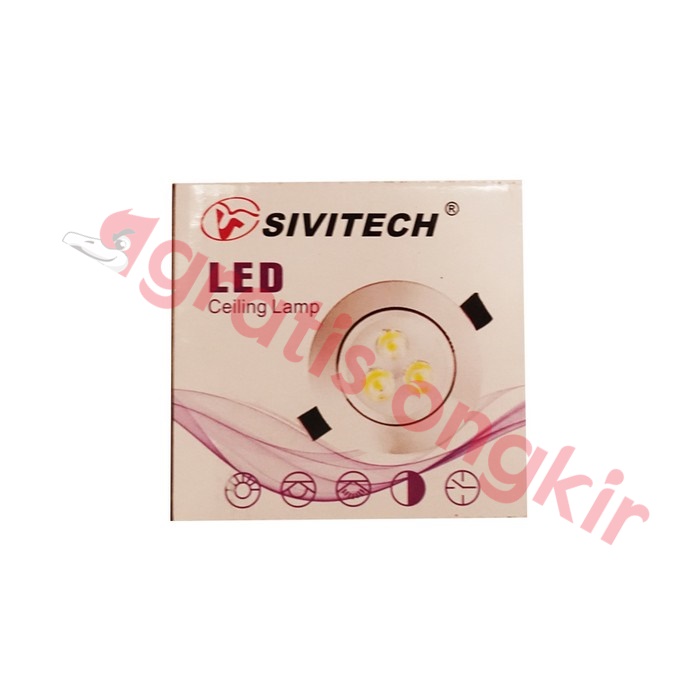 Lampu Panel Led In Bow Bulat Sivitech 3 Watt Putih