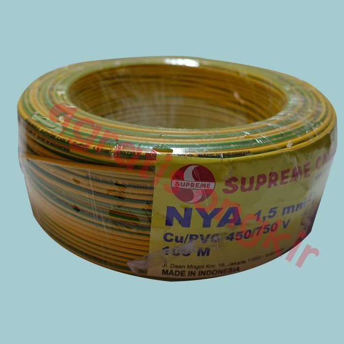 Kabel NYA Supreme 1,5 mms Kuning 100 meter