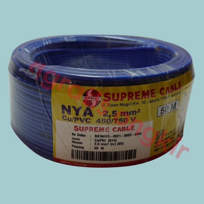 Kabel NYA Supreme 2,5 mms Biru 50 meter