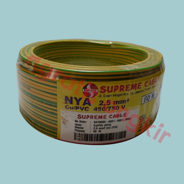 Kabel NYA Supreme 2,5 mms Kuning 50 meter