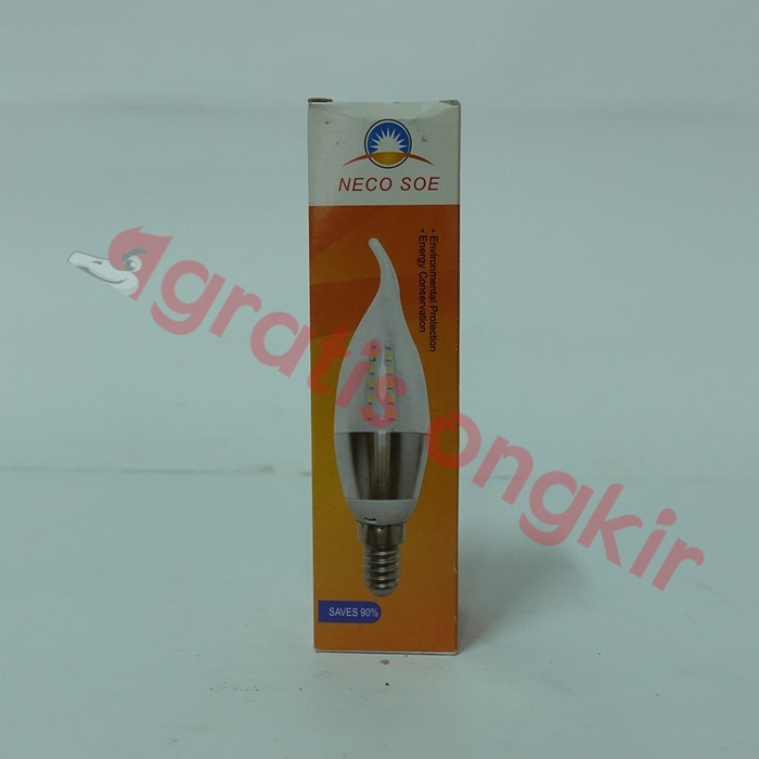 Lampu Led Candle Lancip Neco Soe 5 Watt E14 WW/ Kuning/