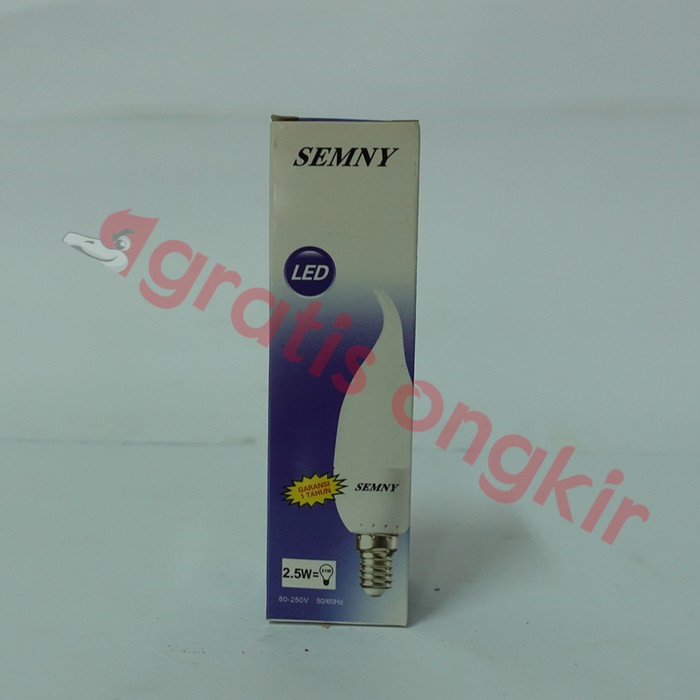 Lampu Led Candle Lancip Semny 2,5 Watt E14 CDL/ Putih