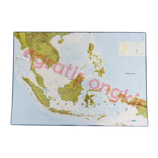 Alas Meja BANTEX Bermotif Peta Indonesia 44x63 cm