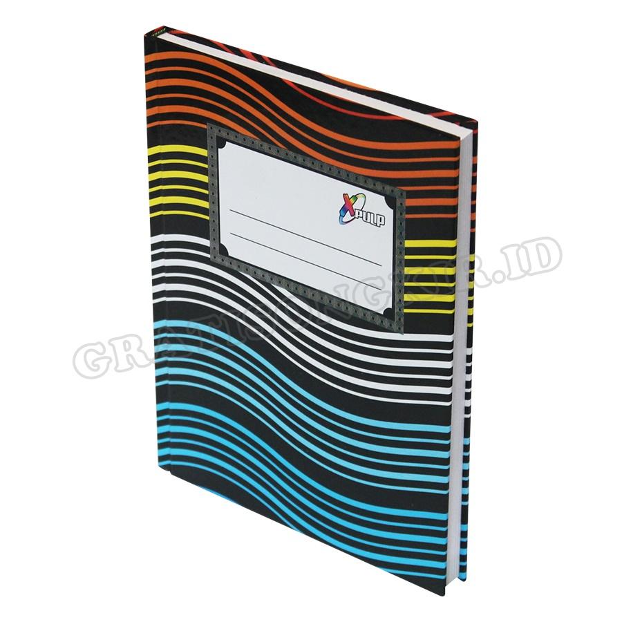 Buku Tulis Hardcover X-PLUP Design Gelombang (96 Halaman) - Pack (isi 5 pcs)