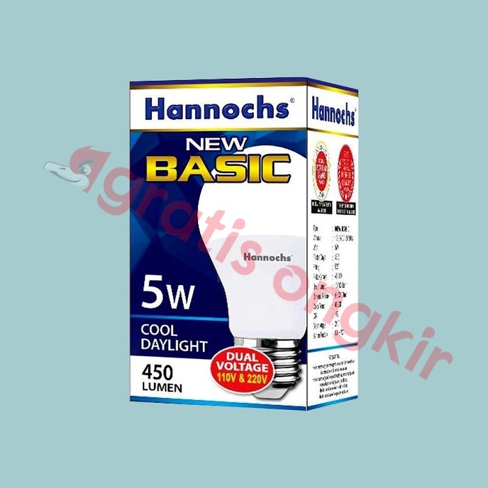 Lampu Led Bulb Hannochs New Basic 5 Watt CDL