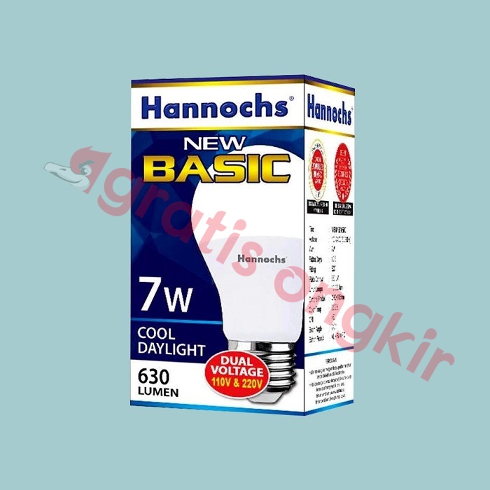 Lampu Led Bulb Hannochs  New Basic 7 Watt CDL