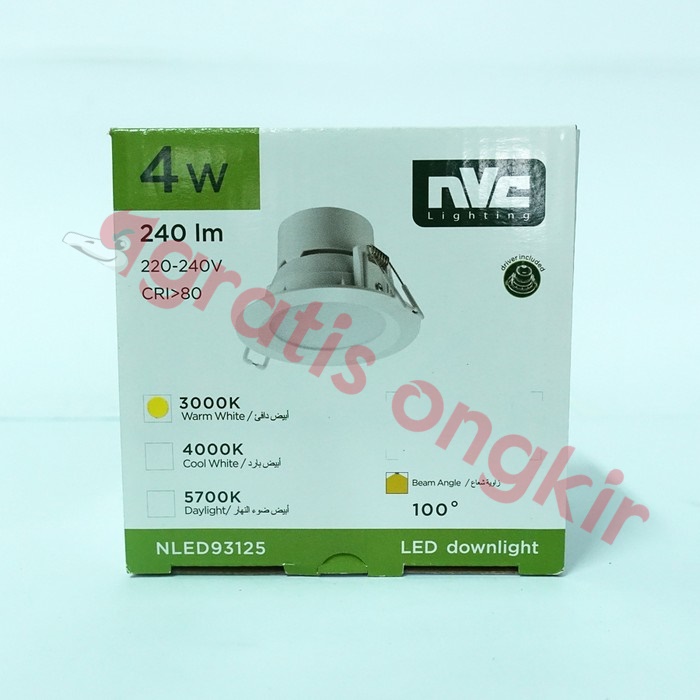 Lampu Panel Led In Bow NVC Shell 4 Watt WW/ Kuning