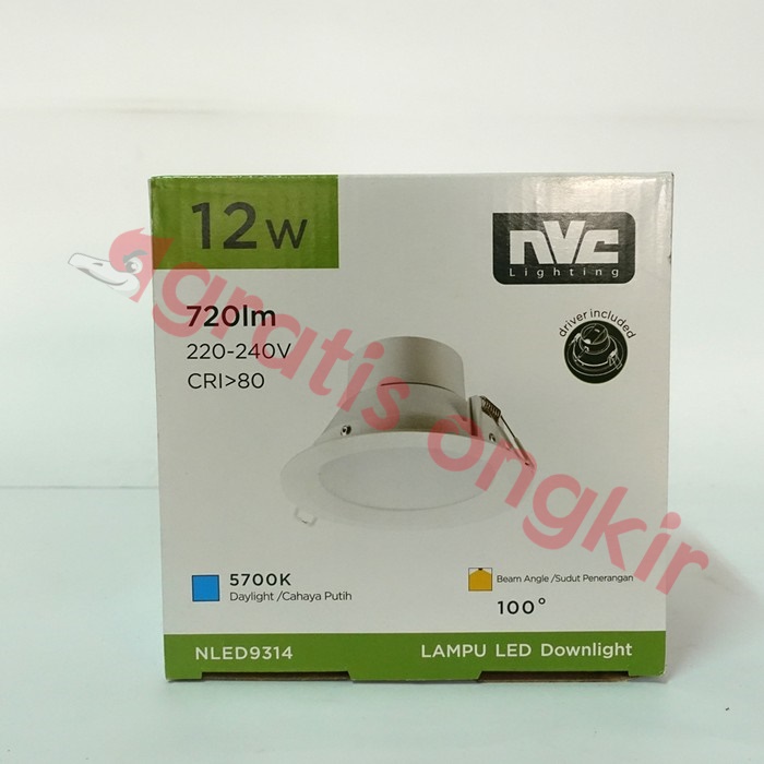 Lampu Panel Led In Bow NVC Shell 12 Watt CDL/ Putih