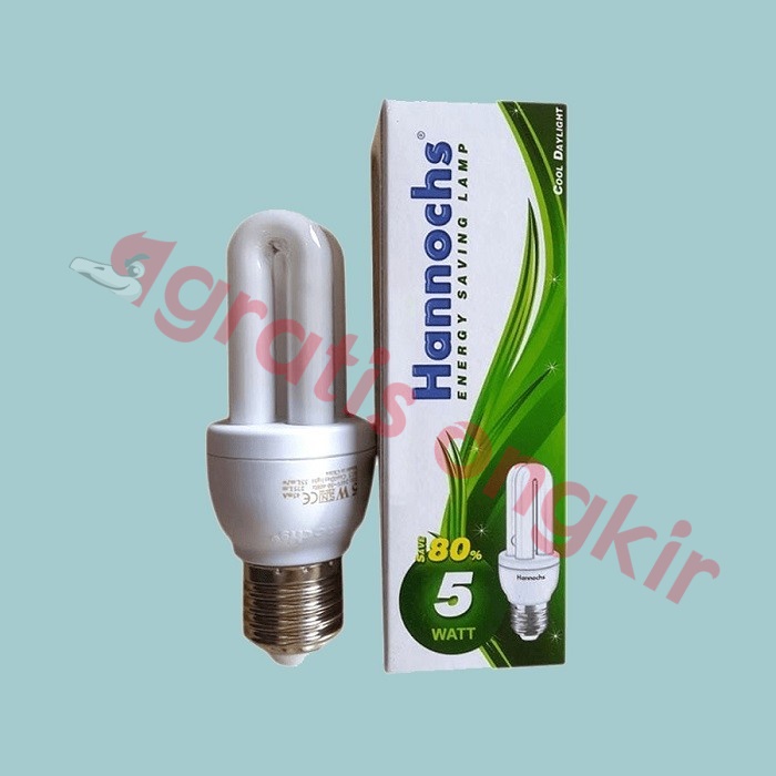 Lampu PLC/ CFL 2U Hannochs 5 Watt CDL