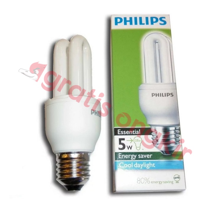 Lampu CFL Philips Essential 5 Watt Putih