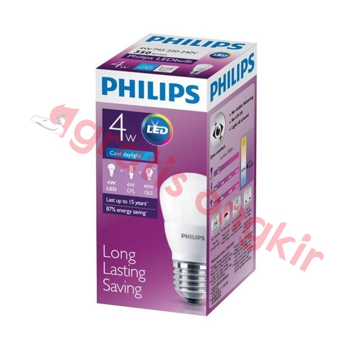 Lampu Led Bulb Philips 4 Watt WW