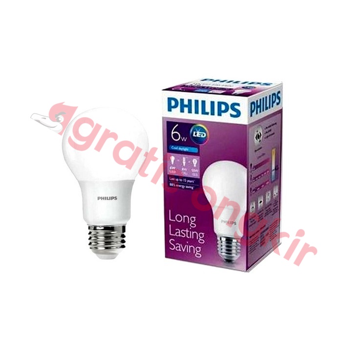 Lampu Led Bulb Philips 6 Watt Putih