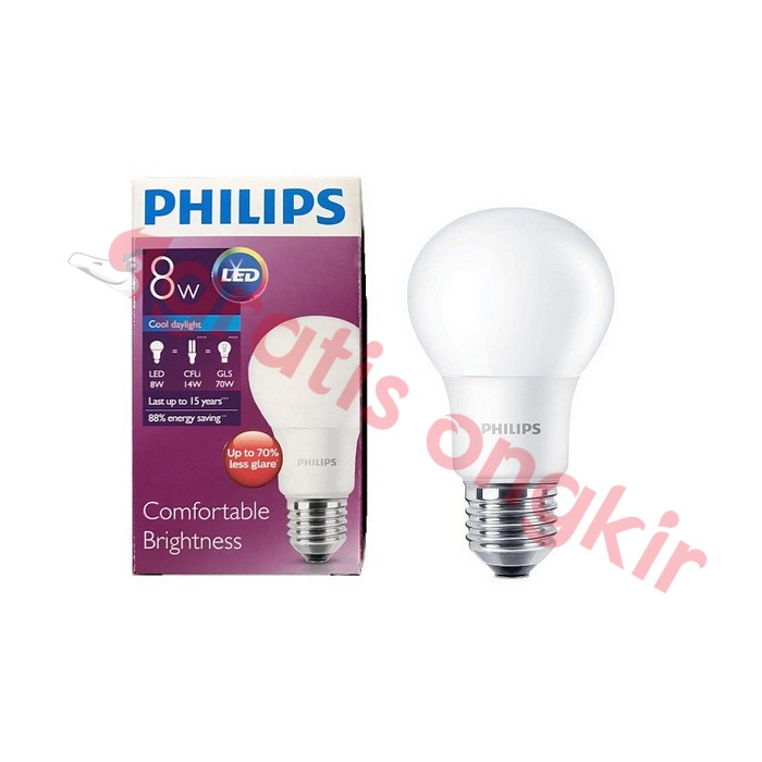 Lampu Led Bulb Philips 8 Watt Putih