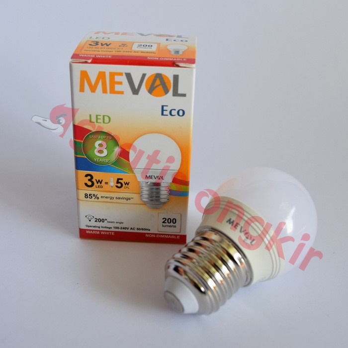 Lampu Led Bulb Meval Echo 3 Watt WW