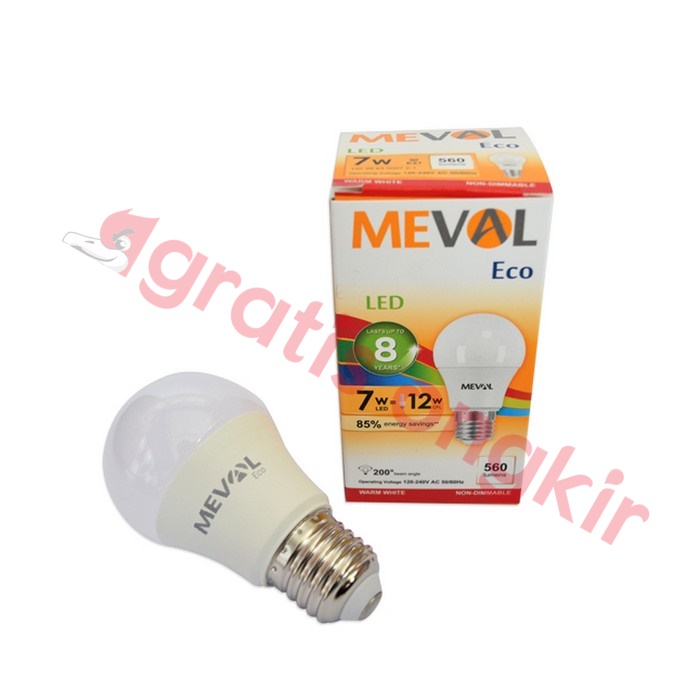 Lampu Led Bulb Meval Echo 7 Watt WW