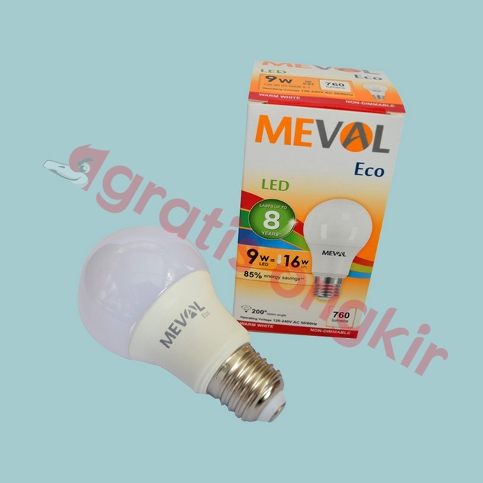 Lampu Led Bulb Meval Echo 9 Watt WW