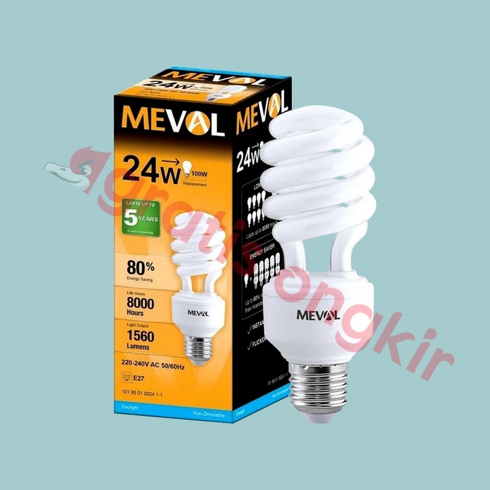 Lampu PLC/ CFL Spiral Meval 24 Watt CDL