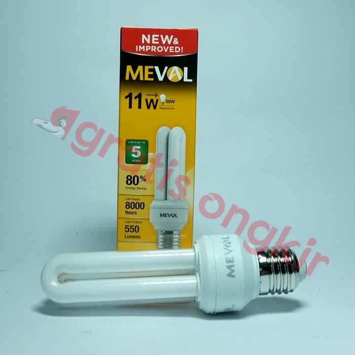Lampu PLC/ CFL 2U Meval 11 Watt CDL