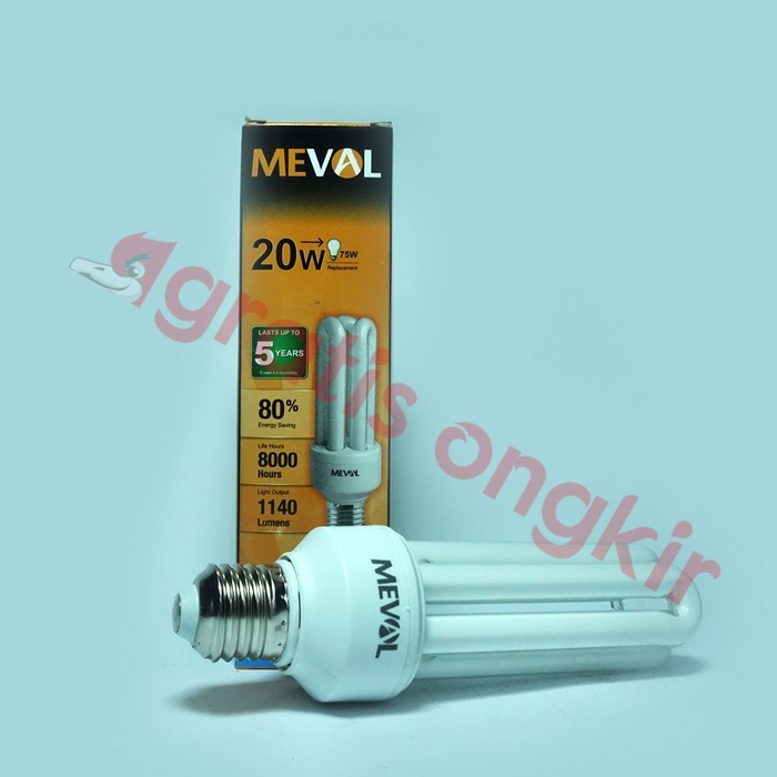 Lampu PLC/ CFL 3U Meval 20 Watt CDL