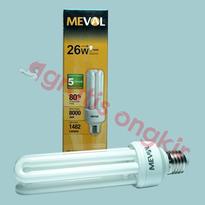 Lampu PLC/ CFL 3U Meval 26 Watt CDL