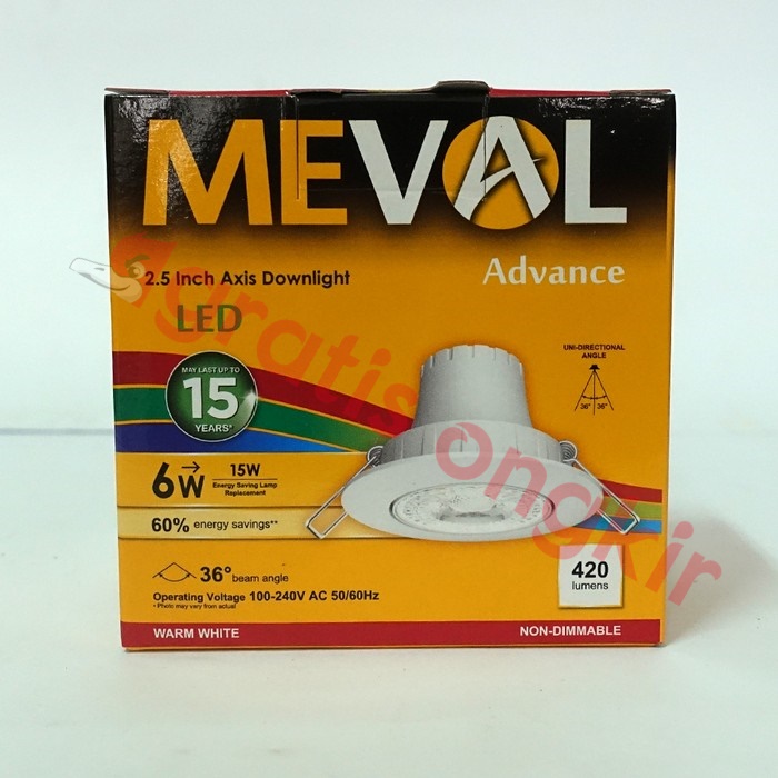 Lampu Panel Led In Bow Meval Advanced Axis DL 6 Watt WW