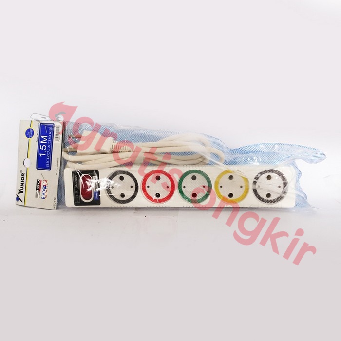 Stop Kontak Gepeng + Kabel Loyal Multicord 1,5 Meter Lubang 5