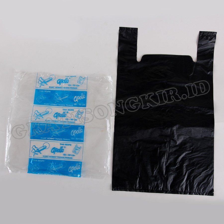 Plastik Kresek HD Hitam Kecil lebar 15c m tebal 0,15cm