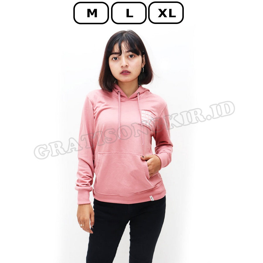 Jaket hoodie pink discount polos