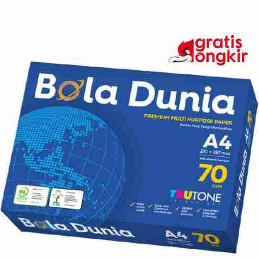 Kertas HVS BOLA DUNIA 70 gsm A4
