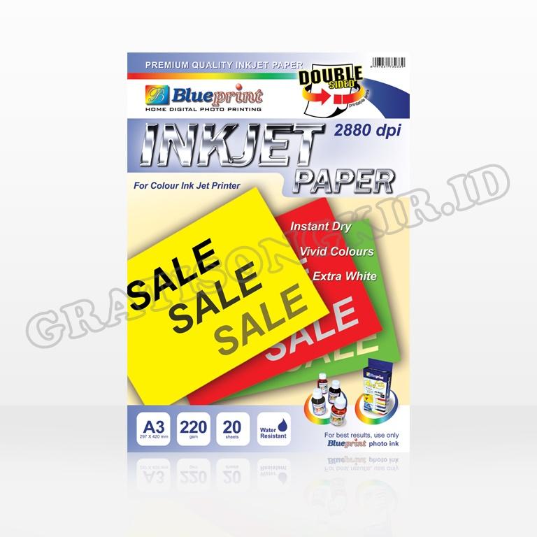 Kertas BLUEPRINT Double Sided Inkjet Paper A3 220 gsm