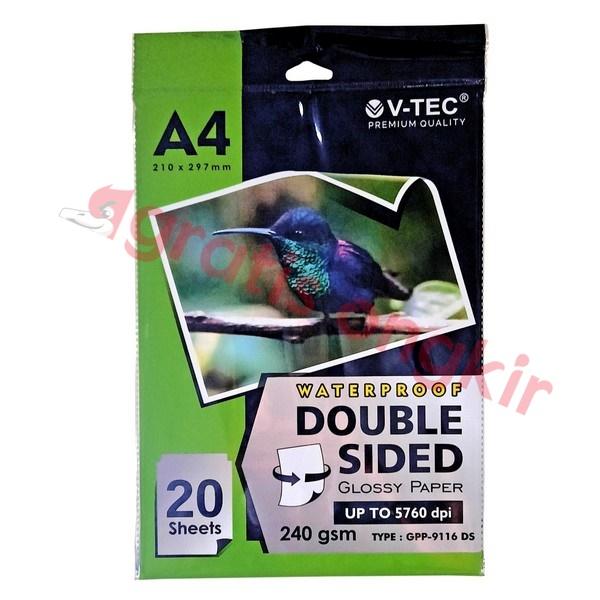 GLOSSY PHOTO PAPER V-TEC  DOUBLE SIDE A4 240 GSM (TYPE:GPP-9116)