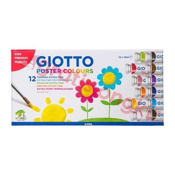 GIOTTO POSTER PAINT 12 COLORS