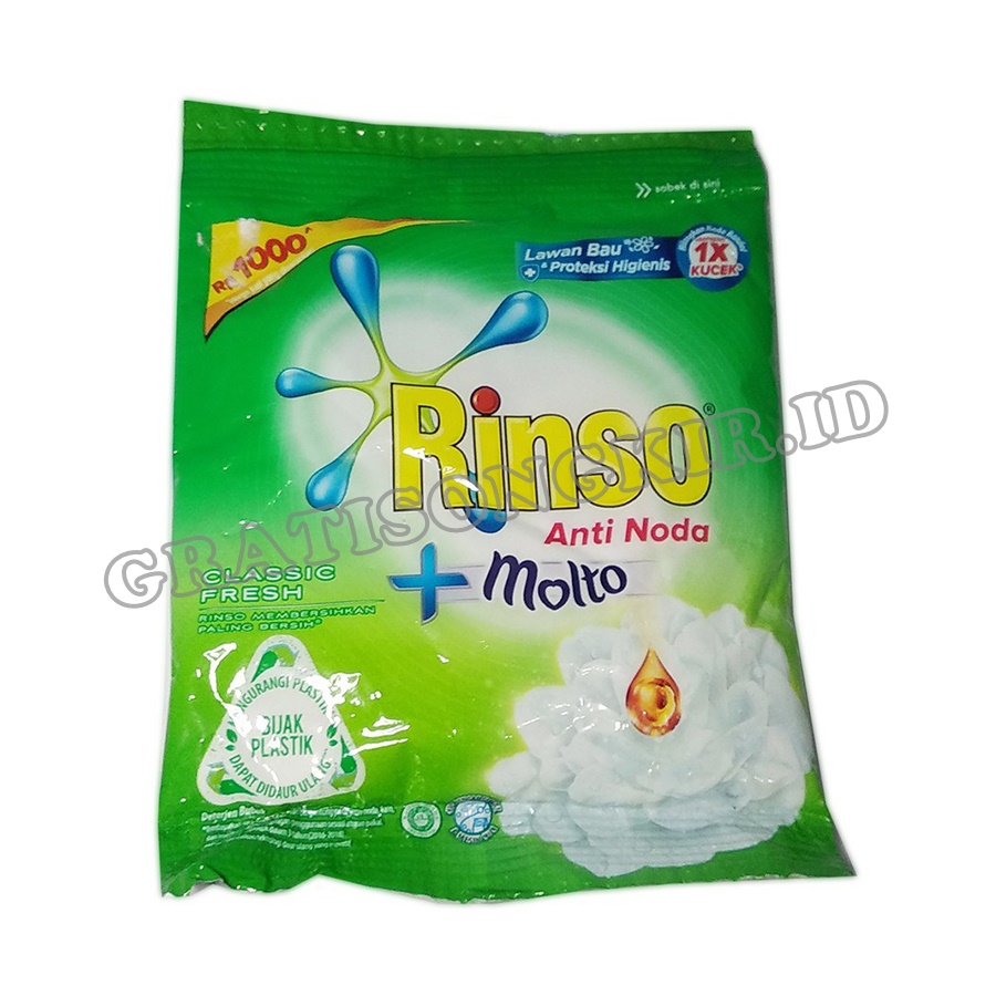 Detergen RINSO + Molto Anti Noda 44 Gr (Isi 6)