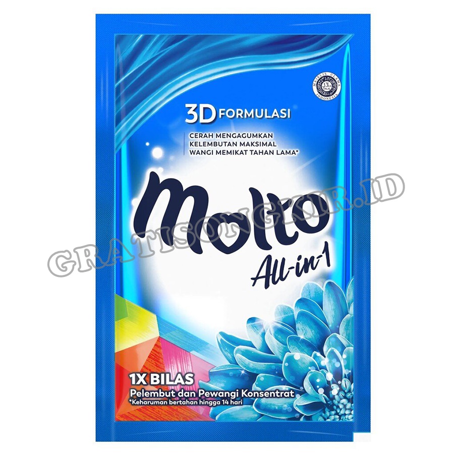 Softener MOLTO All-In-One Sachet 20 ml  6 sachet Biru