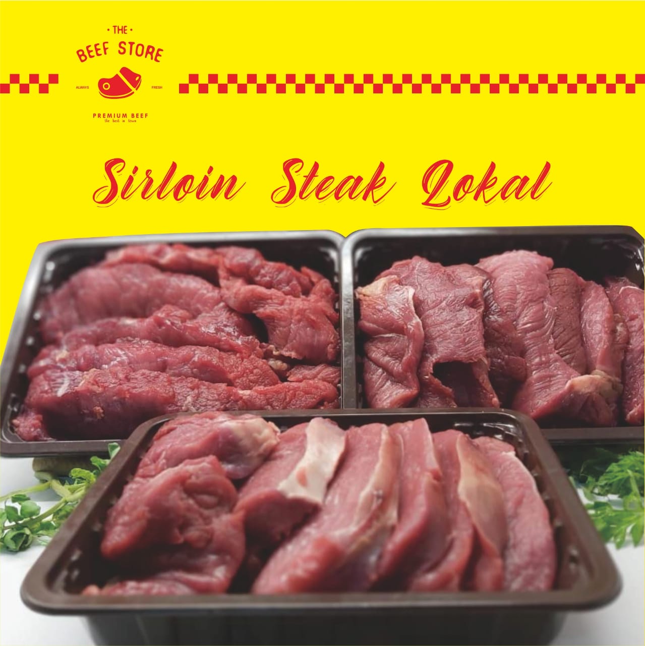 Sirloin Steak / Daging Sirloin 250 gram (tanpa lemak) 