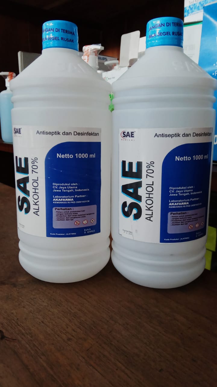 Alkohol 70% Antiseptic dan Desinfektan 1 Liter