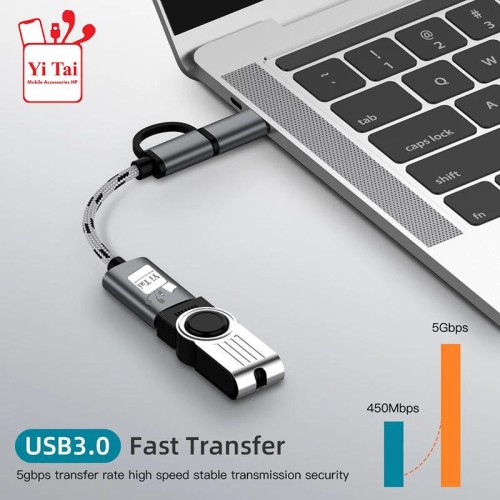 KABEL  OTG TYPE C MICRO USB 2 IN 1