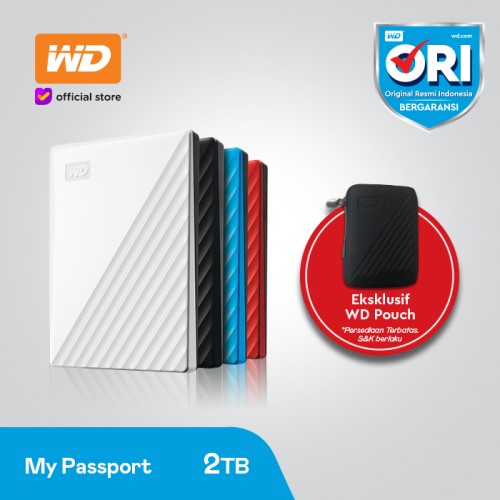 WD My Passport 2TB - HD HDD Hardisk Eksternal External 2.5