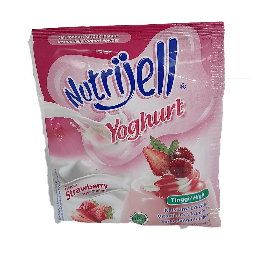 Tepung Jelly NUTRIJELL Rasa Yoghurt Strawberry