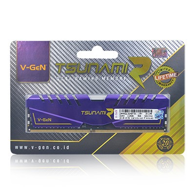 RAM V-GeN DDR4 TSUNAMI R 8GB 3200MHz SINGLE RAM GAMING OVERCLOCK VGEN - CL16-18-18-35