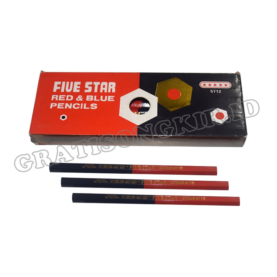 Pensil Merah Biru Besar Five Star 5712
