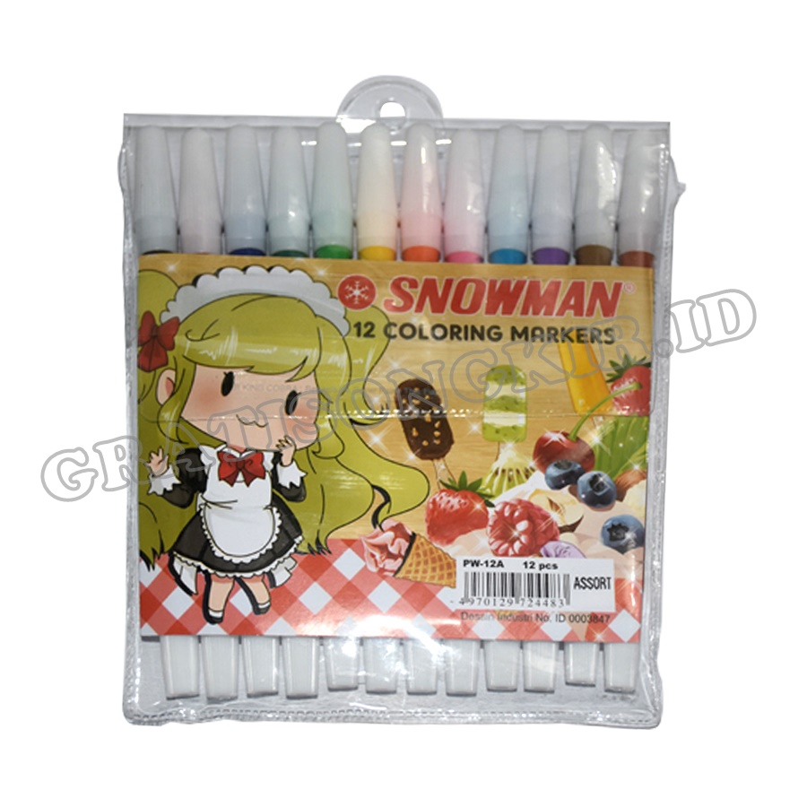 Spidol SNOWMAN 12 Warna